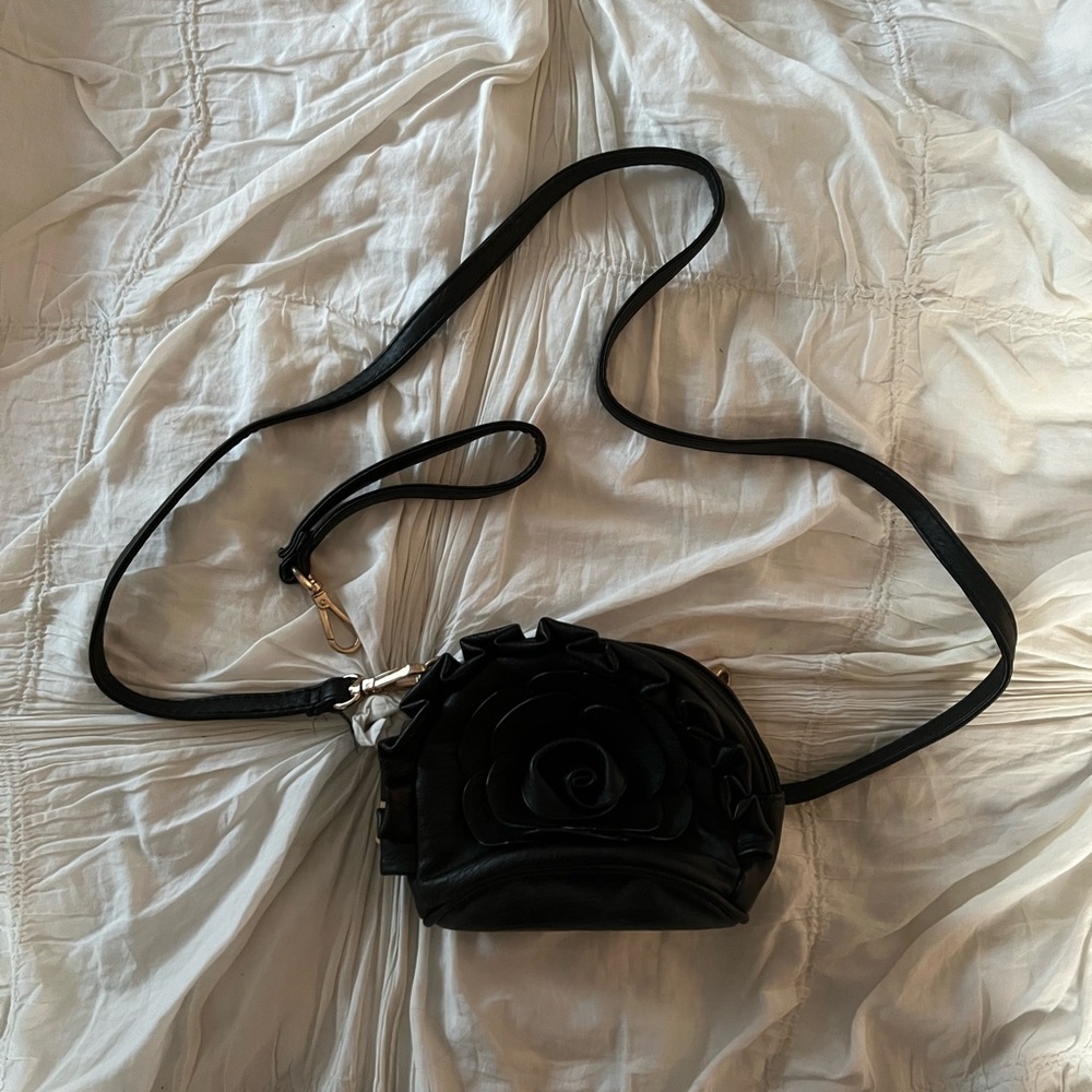 Black Flower Bag